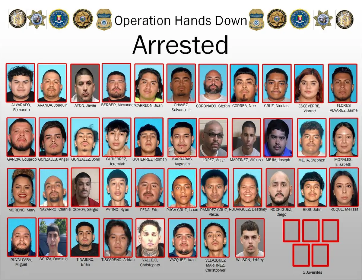 69 Arrested in ‘Operation Hands Down’ Targeting Central California Gangs