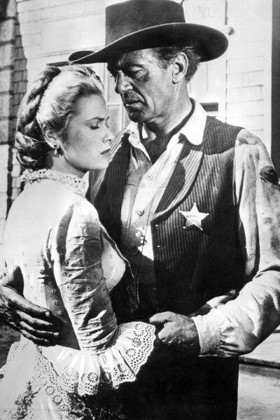 Amy Fowler Kane (Grace Kelly) and Marshal Will Kane, in “High Noon.” (United Artists/MovieStillsDB)