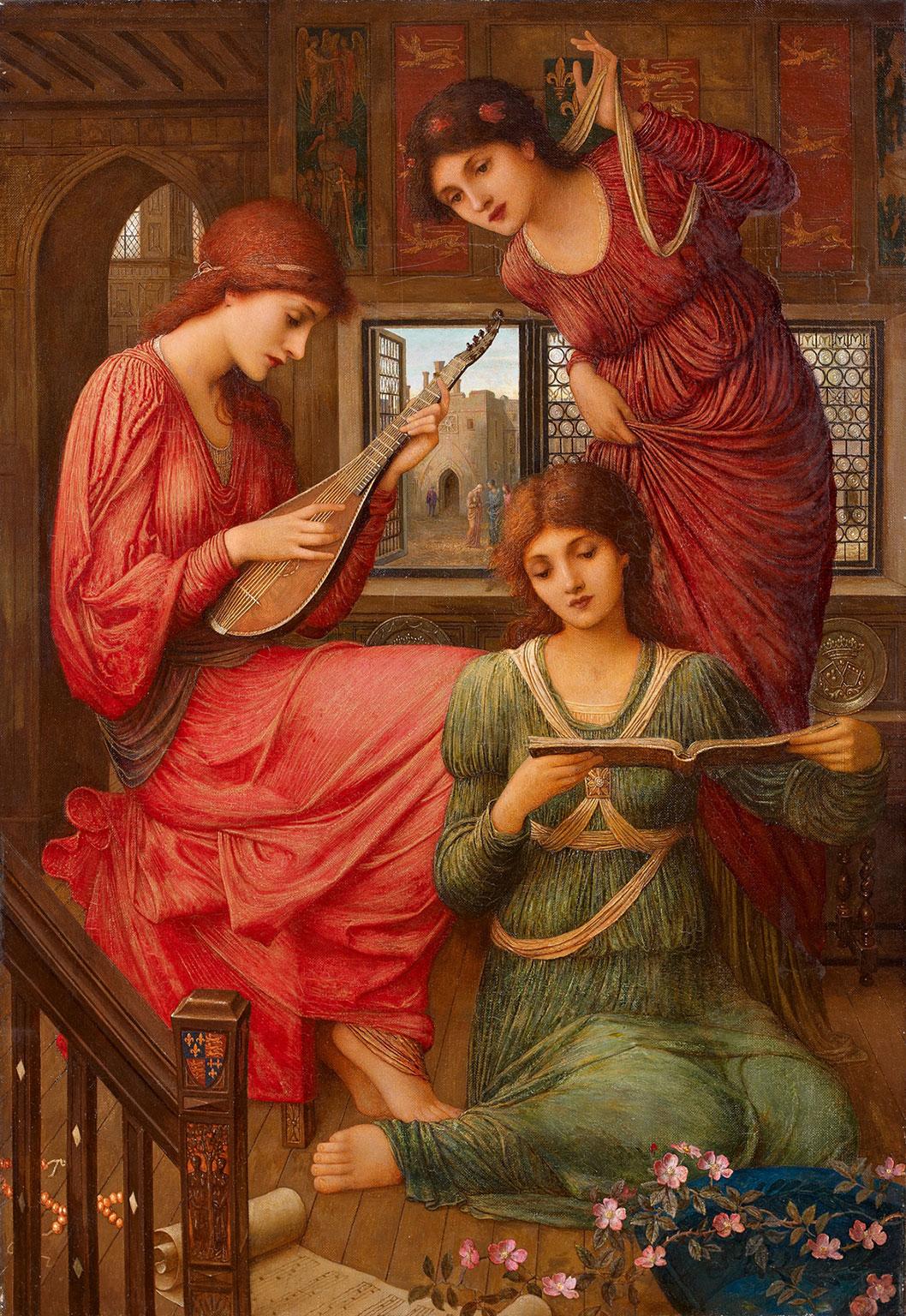 "In the Golden Days," 1907, by John Melhuish Strudwick. Oil on canvas; 26 inches by 18 inches. Private collection. (Public Domain)