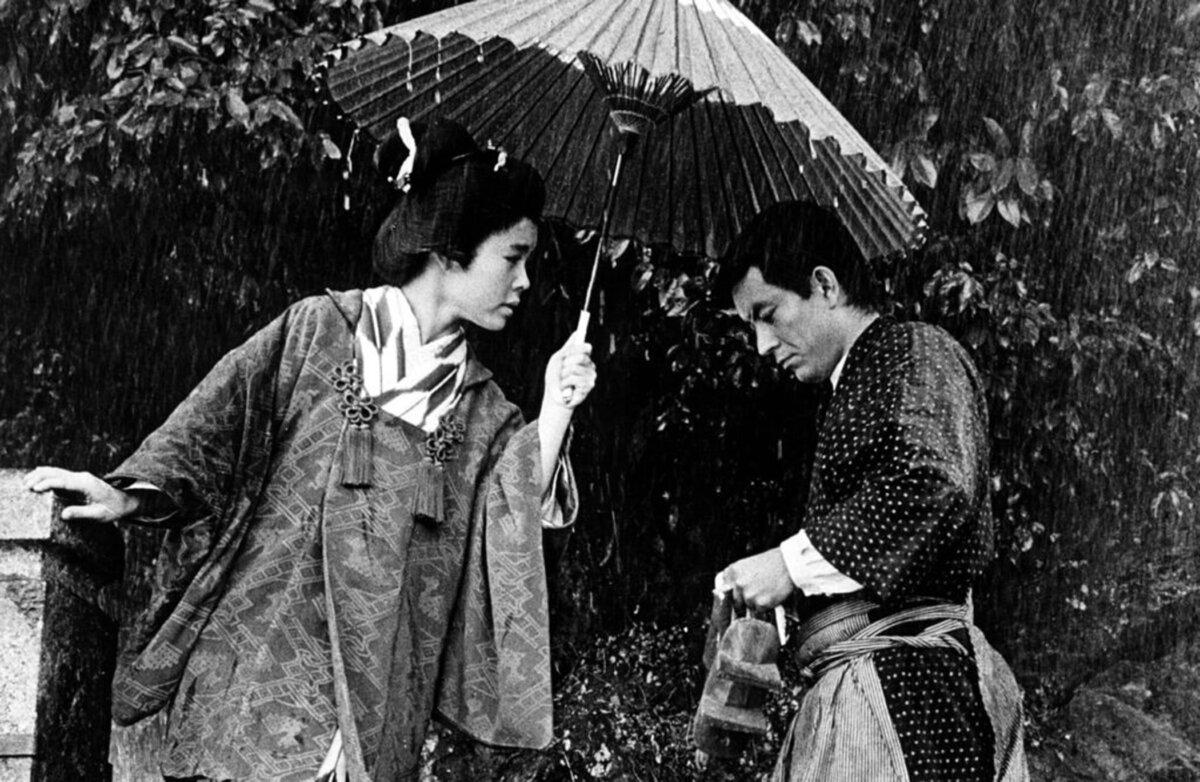 Sayo Murai (Yukiko Todoroki) and Sanshiro Sugata (Susumu Fujita), in “Sanshiro Sugata.” (Toho)