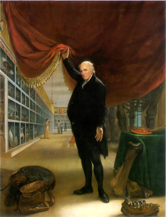 “The Artist in His Museum,” 1822, self-portrait by Charles Willson Peale. (Public Domain)