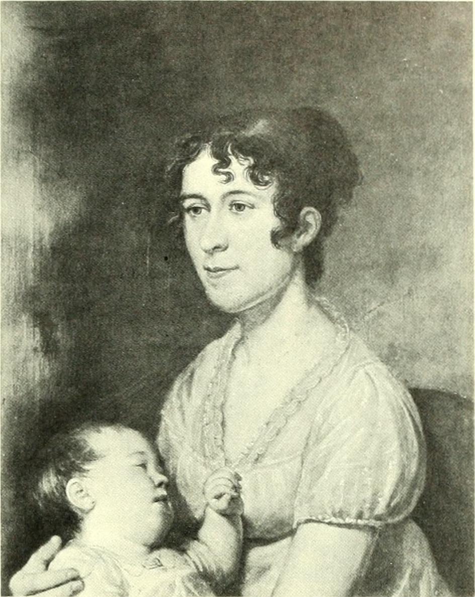 Portrait of Sophonisba Angusciola Peale Sellers, 1811, by her father, Charles Willson Peale. The child is George Escol Sellers's younger sister. Elizabeth Coleman Sellers was born in 1810. (Public Domain)