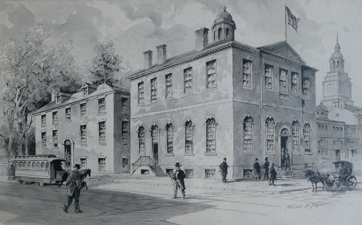 “Philosophical Hall, Philadelphia,” 1919, by Frank H. Taylor. (Public Domain)