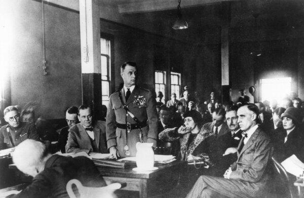 A scene taken from Gen. William "Billy" Mitchell's court-martial, 1925. U.S. Air Force photo. (Public Domain)