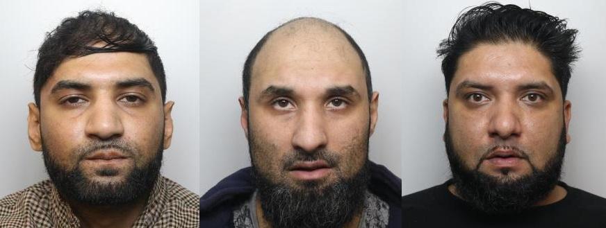 Undated images of brothers Kamran Ilyas (L), Kamar Ilyas (C), and Amar Ilyas (R), who were convicted of sexually abusing five girls in Sheffield, England, between 2002 and 2004. (National Crime Agency)