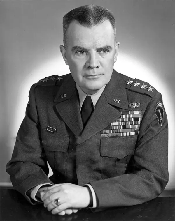 Gen. Anthony C. McAuliffe gave a short retort when the Nazis demanded his surrender during World War II's Battle of the Bulge. (Public Domain)
