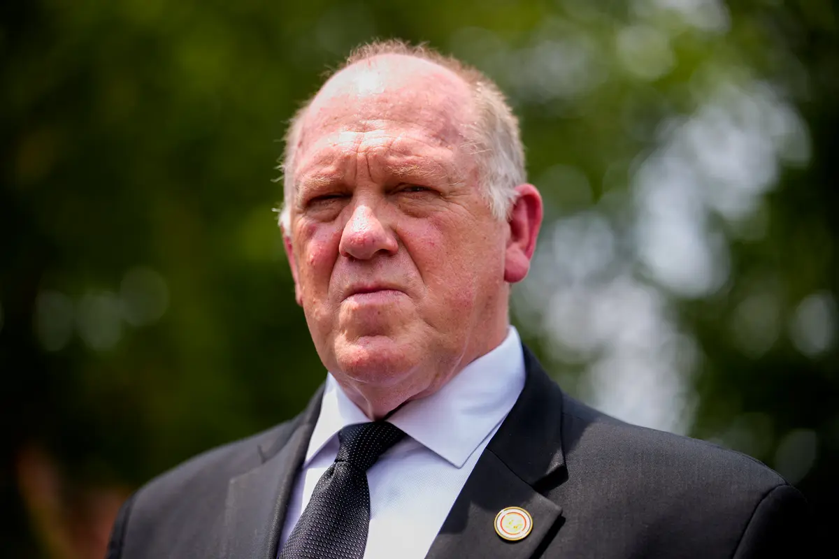 White House border czar Tom Homan takes a question from a reporter outside the West Wing of the White House on June 22, 2026. (Andrew Harnik/Getty Images)
