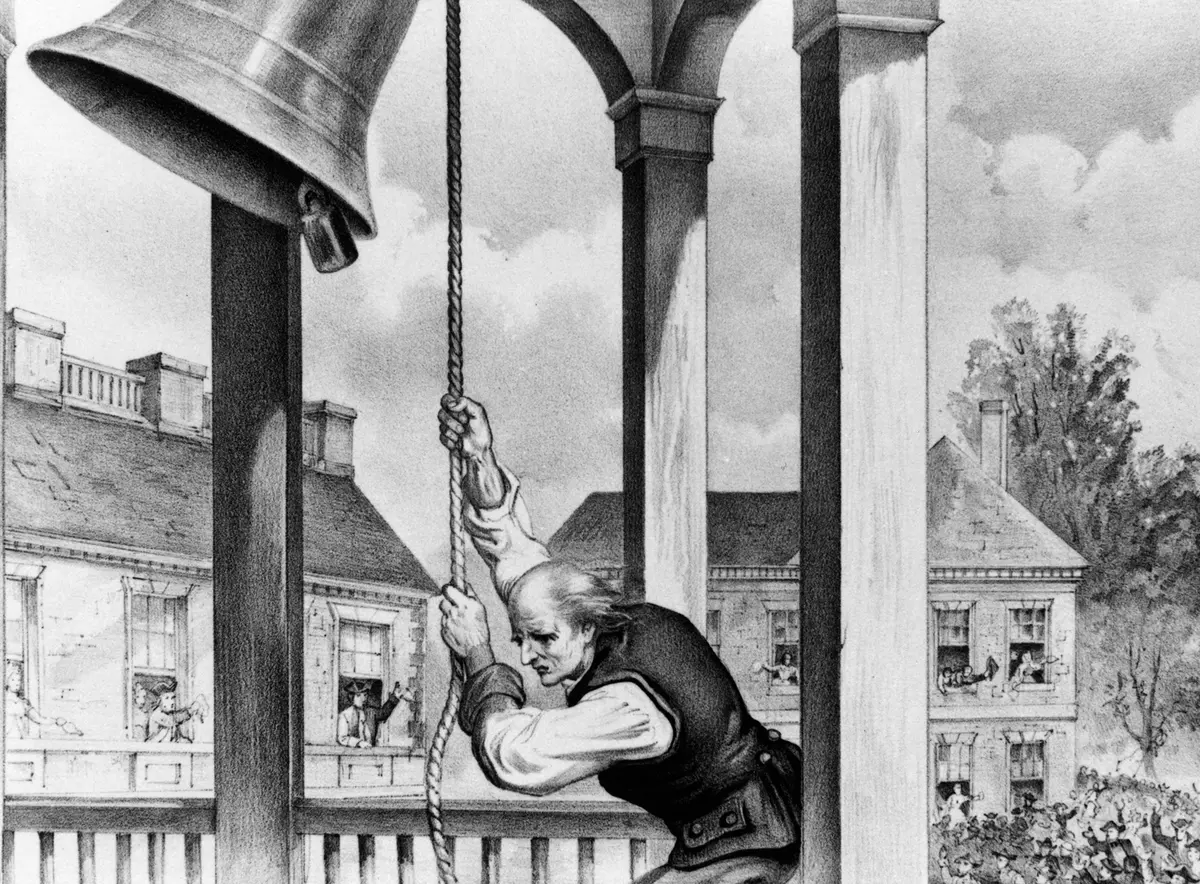 The Liberty Bell was rung after the first public reading of the Declaration of Independence in Philadelphia. (MPI/Getty Images)