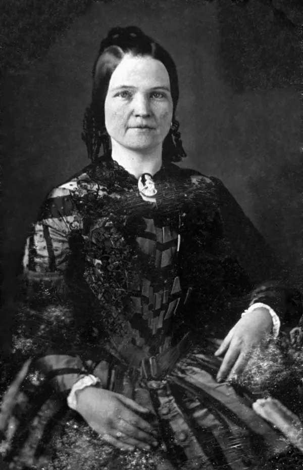 Photograph of Mary Todd Lincoln, circa 1846-47, by Nicolas H. Shepherd. (Public Domain)