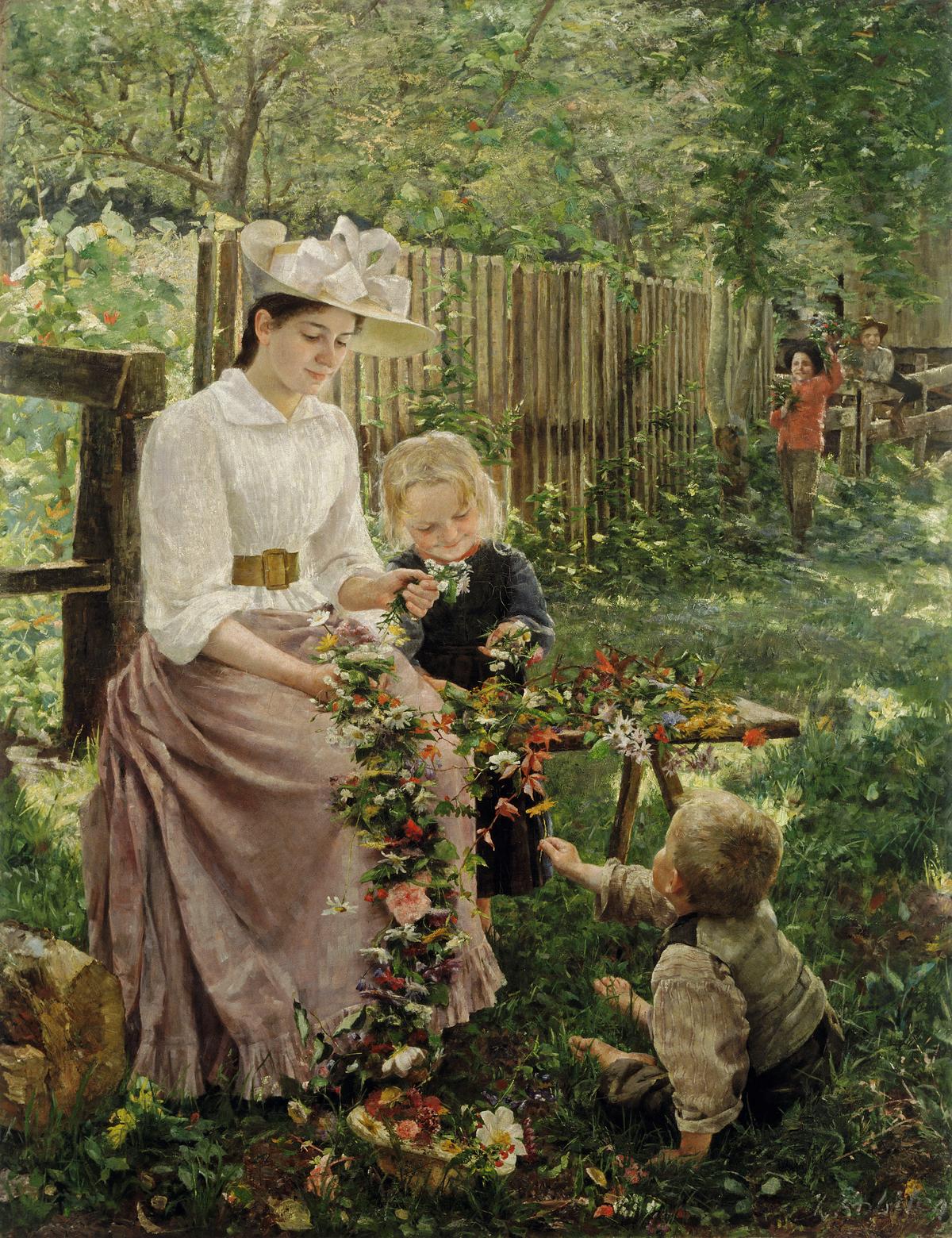 "Summer," 1889–1890, by Ivana Kobilca. Oil on canvas; 70 3/4 inches by 55 inches. National Gallery of Slovenia, Ljubljana. (Public Domain)