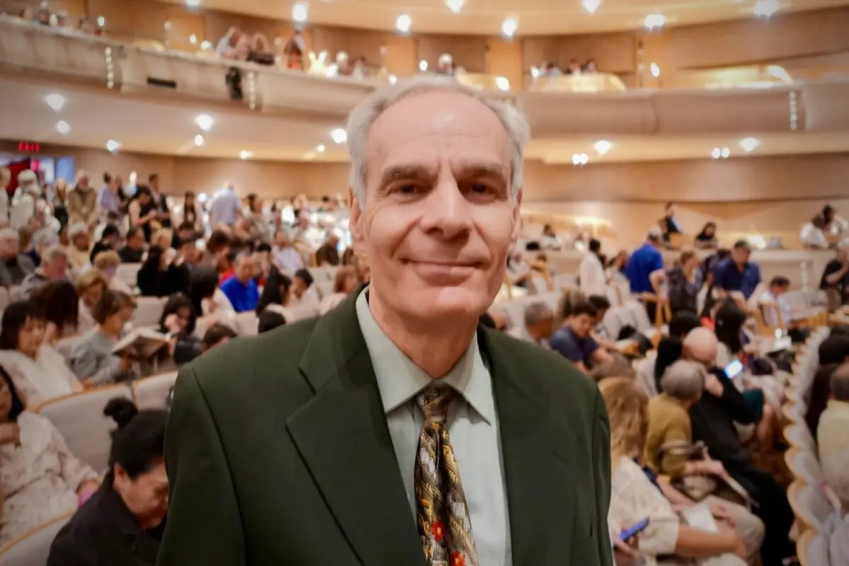Peter Campbell, a screenwriter, enjoyed Shen Yun Performing Arts at the Four Seasons Centre for the Performing Arts in Toronto on June 28, 2026. (Daniella Wollensak/The Epoch Times)