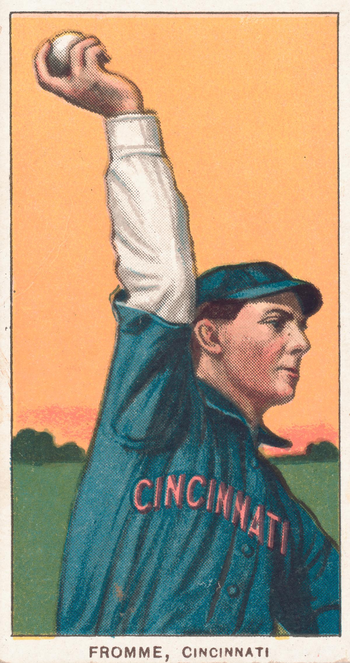 Art Fromme, Cincinnati Reds, baseball card portrait, 1909–1911. Library of Congress. (Public Domain)