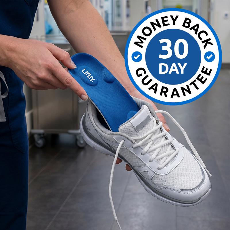 Liftly Insoles help relieve foot pain instantly and you can stand longer & move more comfortably.