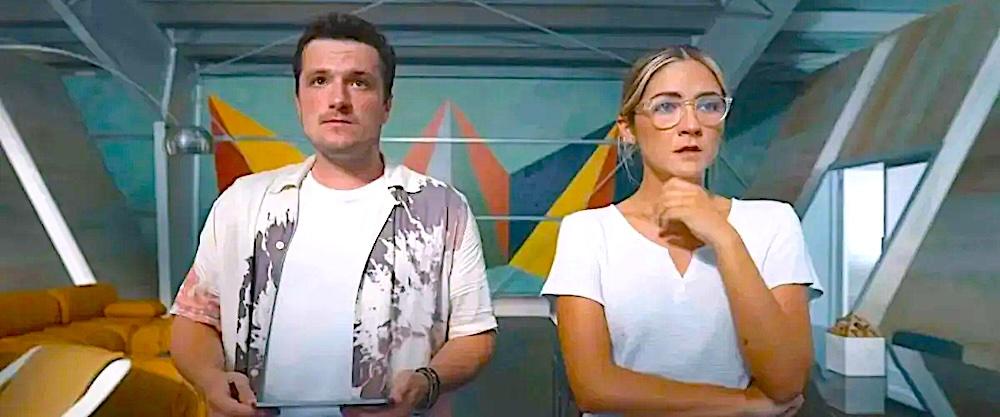 Electronics engineer Charlie Kaminsky (Josh Hutcherson) and computer scientist Annika Cask (Isabelle Fuhrman) in "Signal One." (Darius Films/Productivity Media/Shout! Studios)