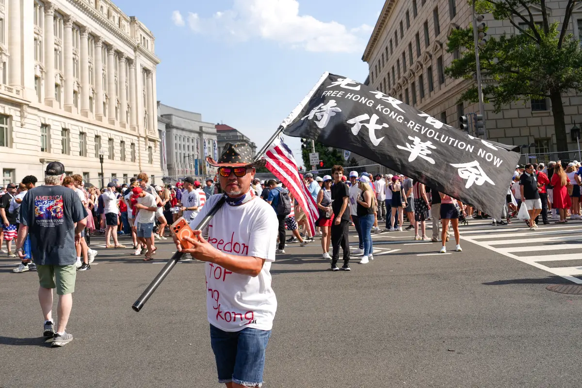 Manho Liu ahead of “Salute to America Celebration”event during Independence Day celebrations in Washington on July 4, 2026. (Madalina Kilroy/The Epoch Times)