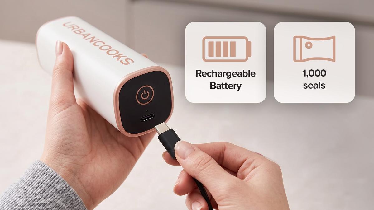 Portable & wireless, SealPro is a powerful vacuum sealer for everything in your home, and it fits in your kitchen drawer.