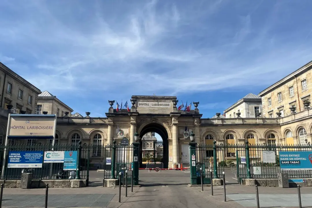 Lariboisière Hospital in Paris on July 5, 2026. (Etienne Fauchaire/The Epoch Times)