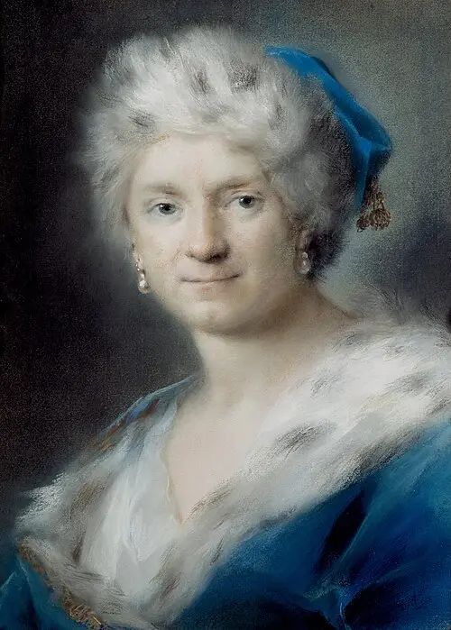 “Self-portrait as Winter,” 1731, by Rosalba Carriera. Pastel on paper; 18 1/4 inches by 13 3/8 inches. Old Masters Picture Gallery, Dresden. (Public Domain)