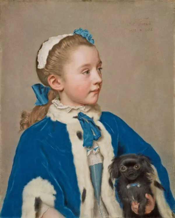 “Portrait of Maria Frederike van Reede-Athlone at Seven Years of Age,” 1755–1756, by Jean-Etienne Liotard. Pastel, on vellum; 21 5/8 inches by 17 5/8 inches. J. Paul Getty Museum, Los Angeles. (Public Domain)