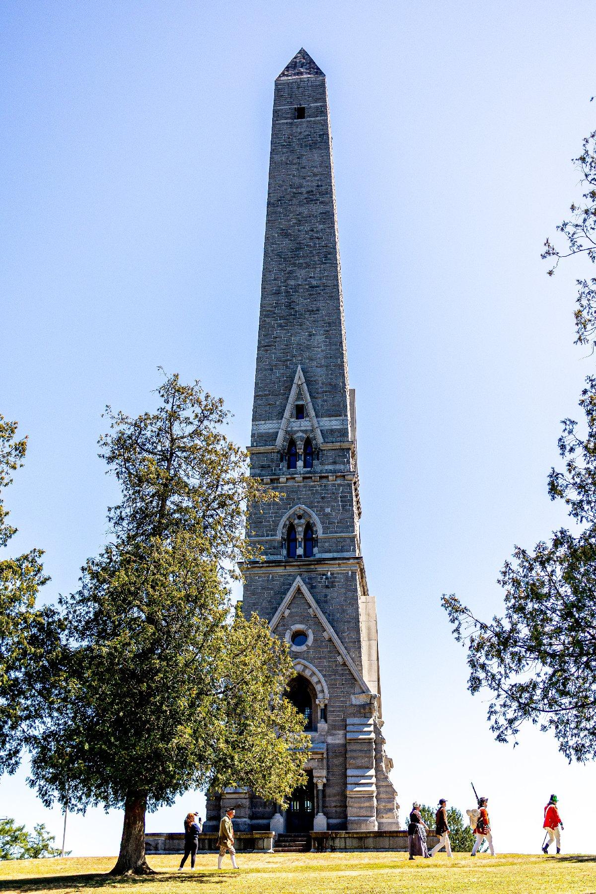 The Saratoga Monument near Saratoga, New York, commemorates the Battles of Saratoga that changed the course of the Revolutionary War. (Photo courtesy of Saratoga250/Daniel Wilson Photography)
