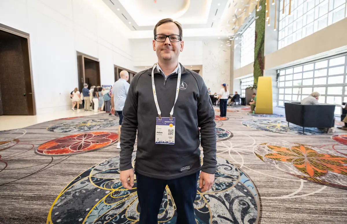Adam Weinberg attends Freedomfest in Las Vegas on July 8, 2026. (John Fredricks/The Epoch Times)