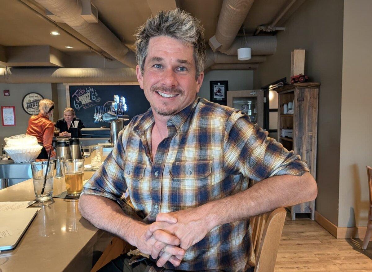 Synapse CEO Jason van Gaal says his AI data centre campus proposal for Olds will bring many benefits to the town. (Paul Rowan Brian/The Epoch Times)