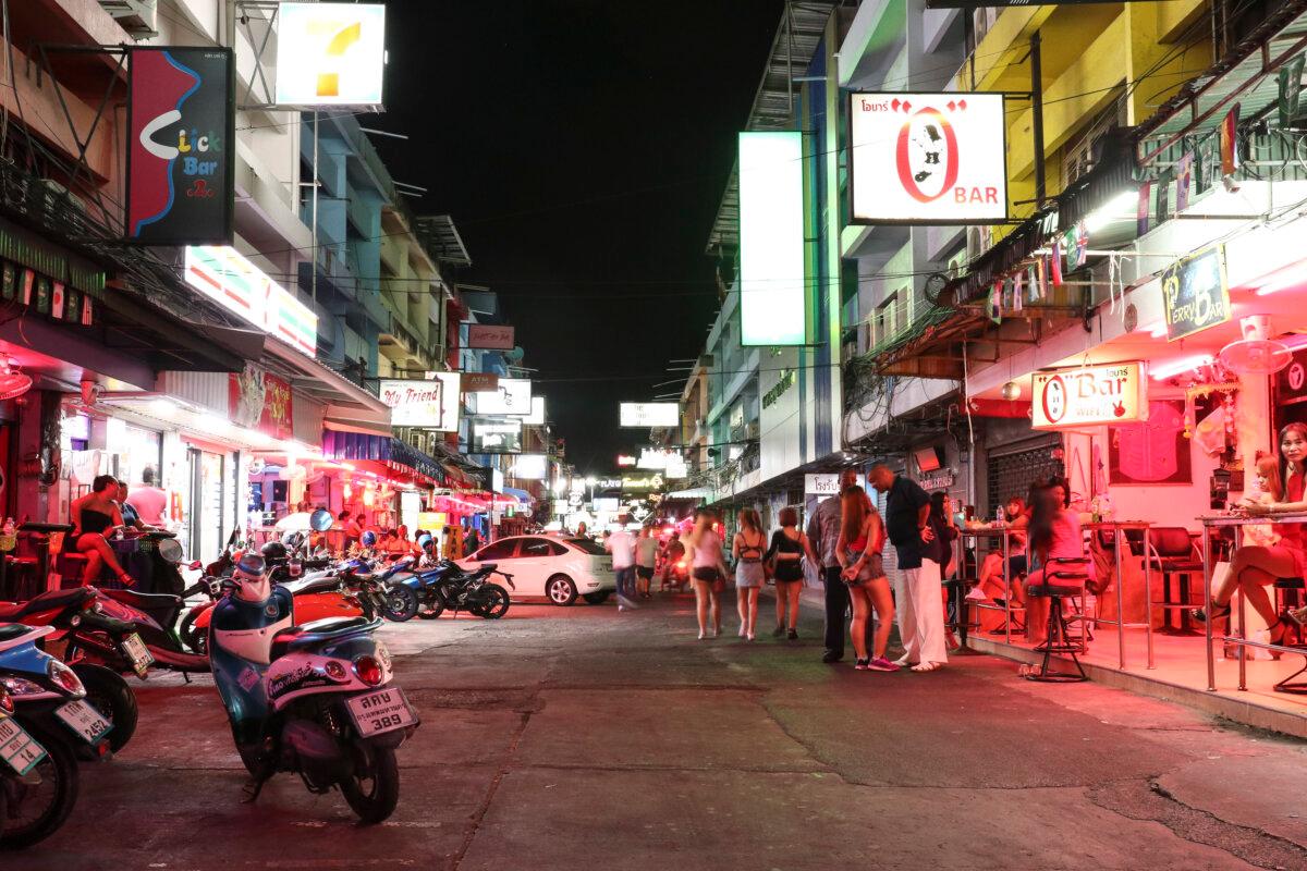 A red light district in Pattaya, Thailand, on March 15, 2019. Erica and Bob Hazlett's work has taken them to five countries to rescue human trafficking victims. (Shutterstock)