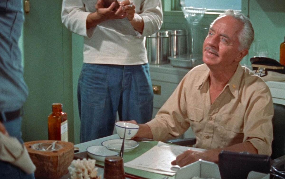 Doc (William Powell), in “Mister Roberts.” (Warner Bros.)