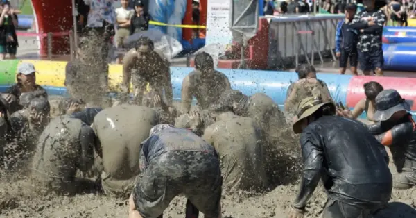 The 2025 Boryeong Mud Festival site. (Boryeong Festival Tourism Foundation)
