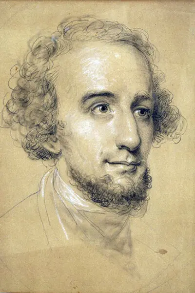 A self portrait, circa 1845, by Titian Ramsay Peale possibly aided by Rembrandt Peale. National Portrait Gallery. (Public Domain)