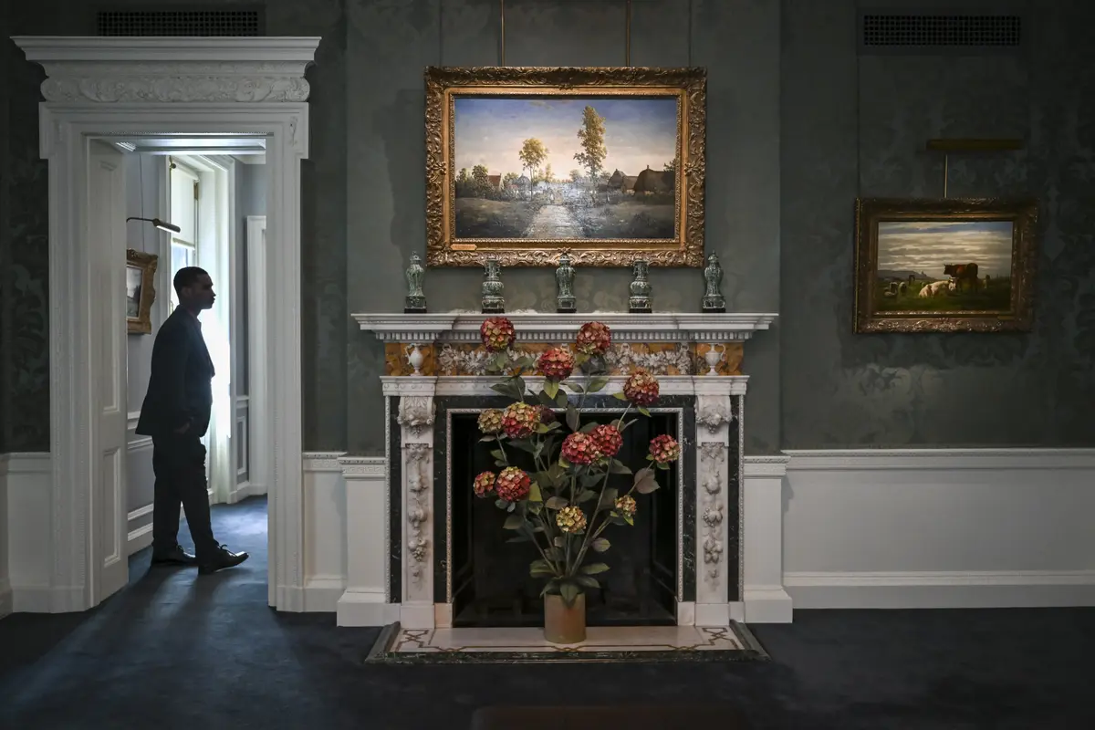 A man attends The Frick Collection press preview in New York City on March 25, 2025. (Angela Weiss/AFP via Getty Images)