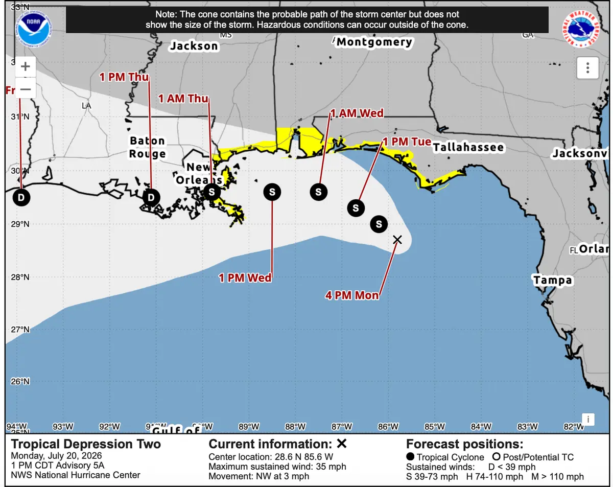 Tropical Storm Bertha Forms Off Gulf Coast