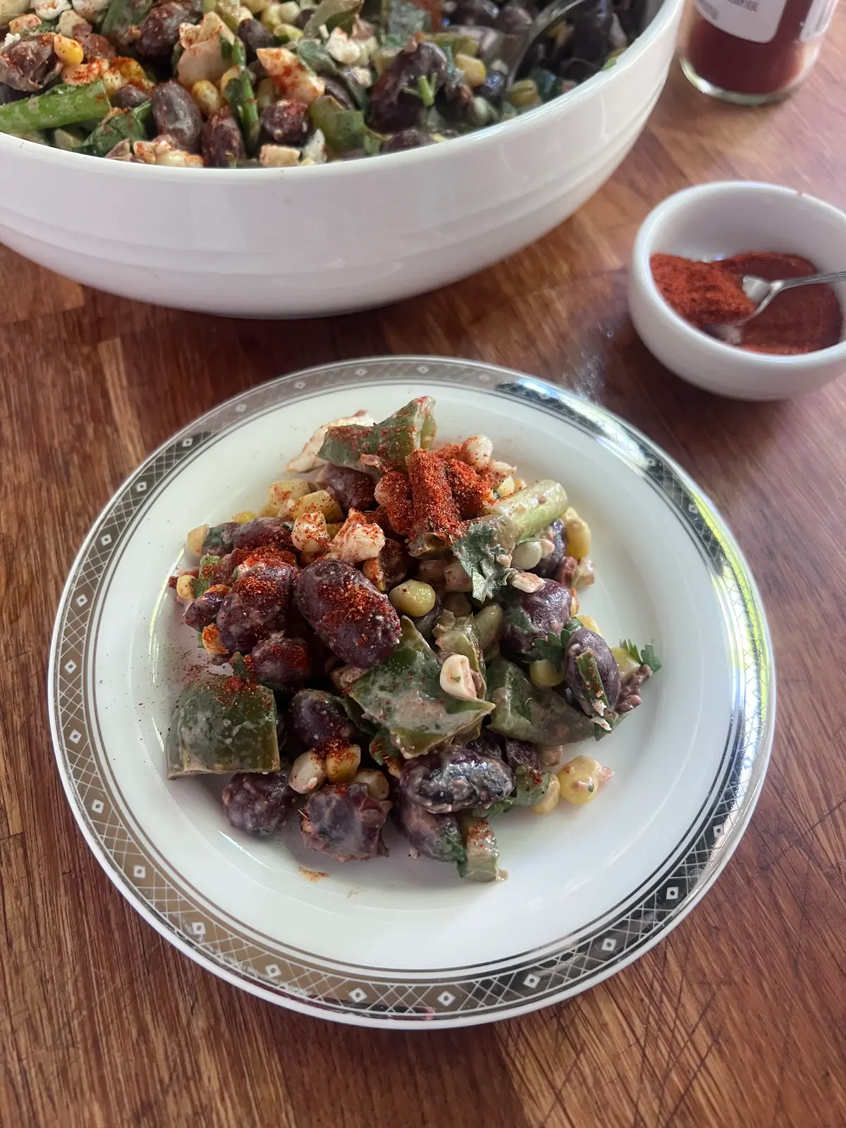 This healthful bean salad was inspired by a recipe from Israeli-born British chef Yotam Ottolenghi. It’s perfect for a summer gathering, because it can be served at room temperature, and includes easy-to-find summer vegetables. (Gretchen McKay/Pittsburgh Post-Gazette/TNS)