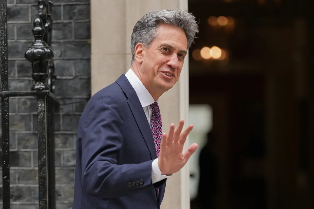 Ed Miliband, Britain's foreign secretary, arrives for a cabinet meeting in Downing Street in London, on July 21, 2026. (Kirsty Wigglesworth/AP Photo)