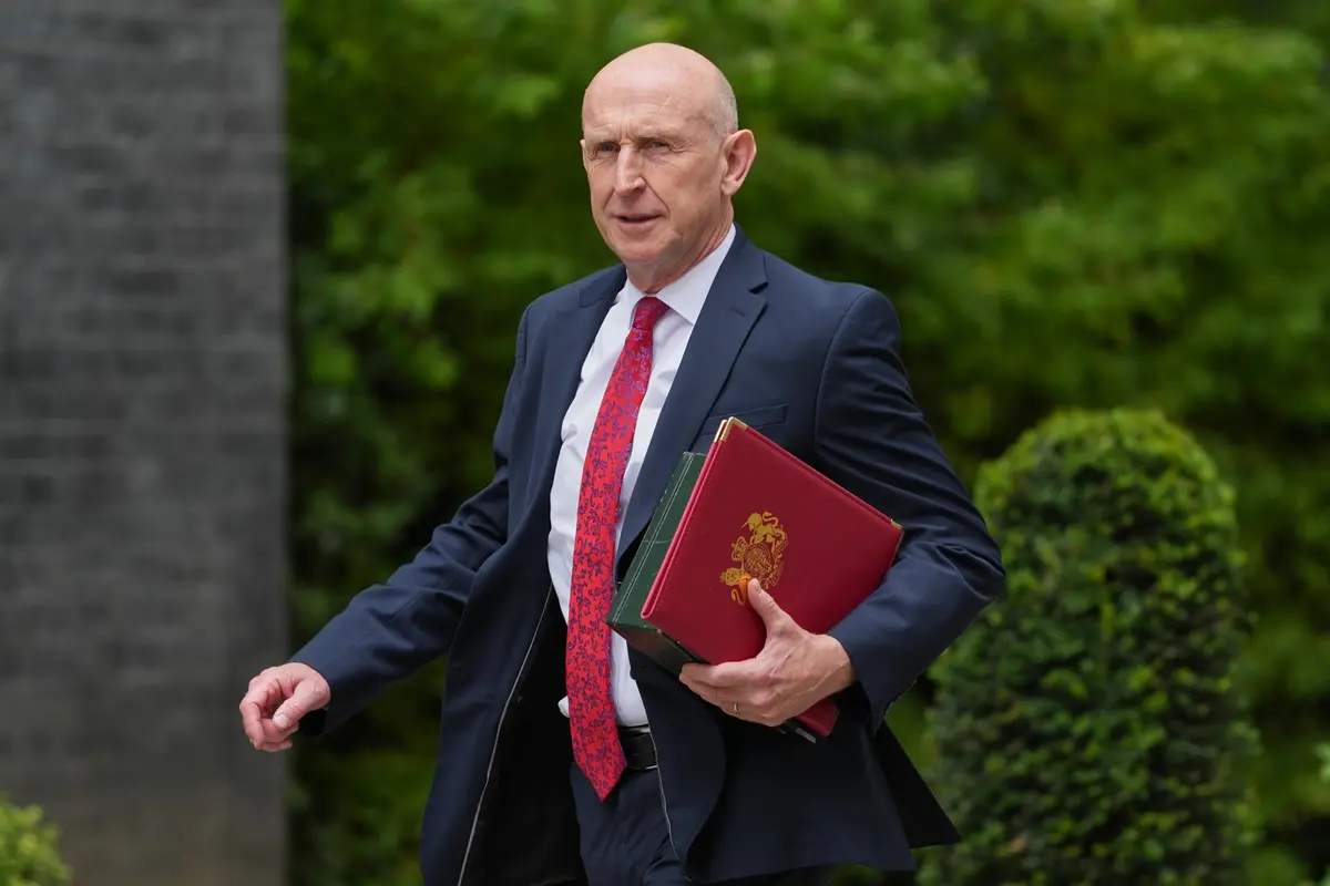 John Healey, Britain's Chancellor of the Exchequer, arrives for a cabinet meeting in Downing Street in London, on July 21, 2026. (Kirsty Wigglesworth/AP Photo)