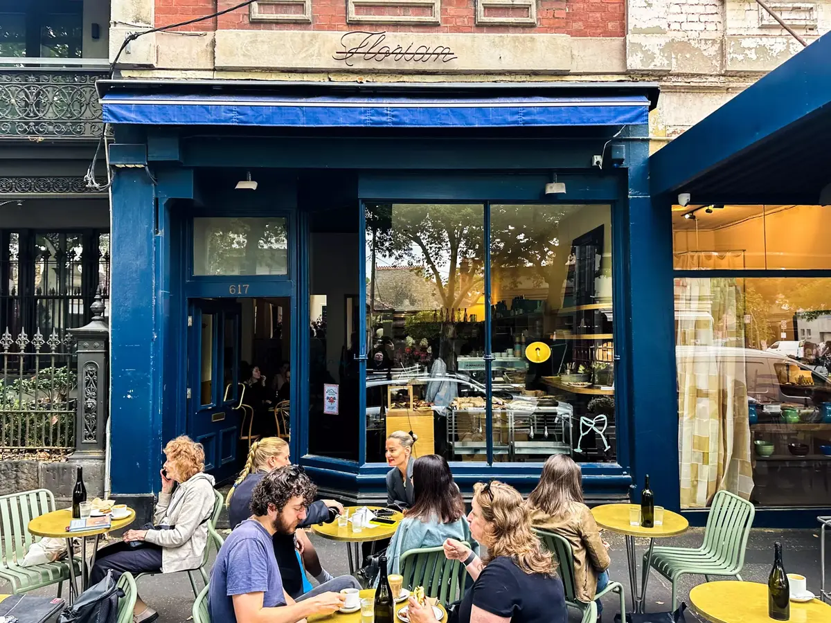 The sidewalk crowd at Florian restaurant located in Melbourne’s inner suburb of Carlton North. (Bill Addison/Los Angeles Times/TNS)
