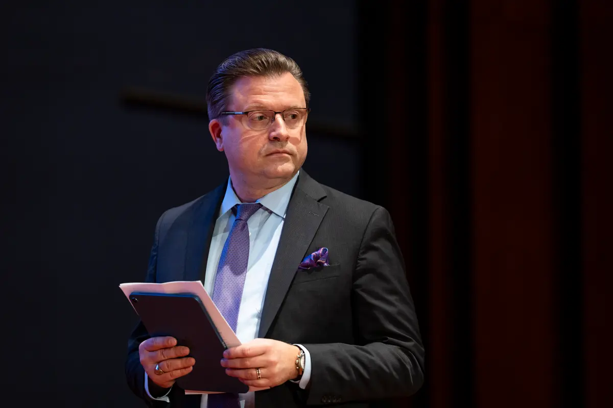 Jan Jekielek, Epoch Times Senior Editor and author of "Killed to Order,” speaks at the U.S. Capitol on July 21, 2026. (Madalina Kilroy/The Epoch Times)
