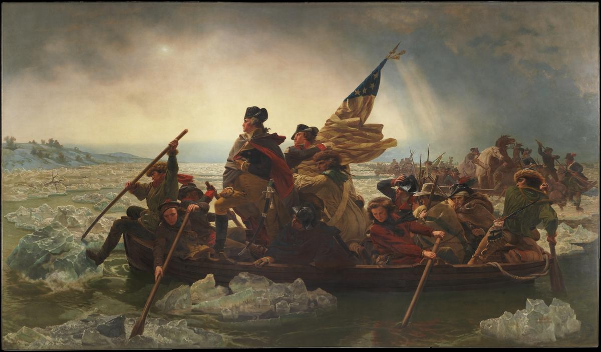 Emanuel Leutze’s famous 1851 painting, “Washington Crossing the Delaware.” (Public domain)