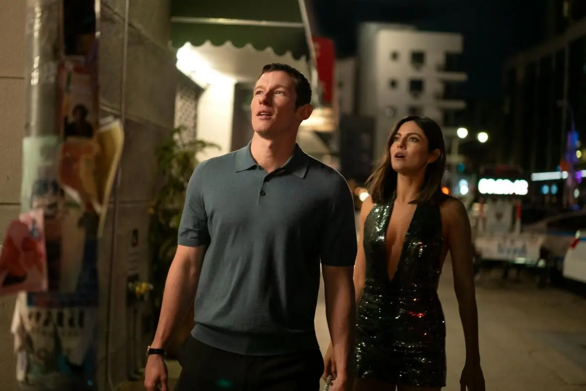 Owen (Callum Turner) and Allie (Monica Barbaro), in "One Night Only." (Universal)