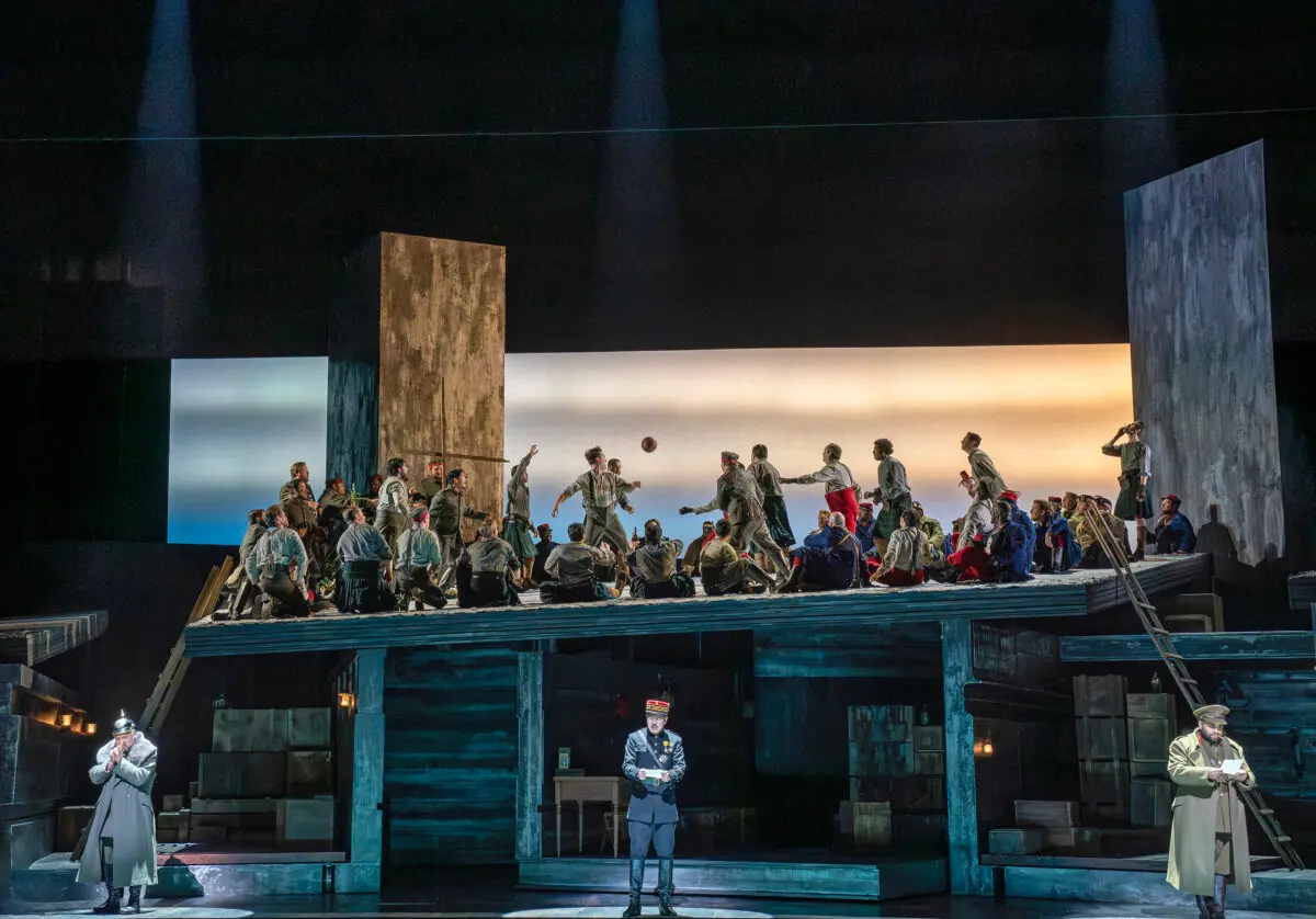 A scene from James Robinson's production of Kevin Puts's "Silent Night." (Karen Almond/Houston Grand Opera)