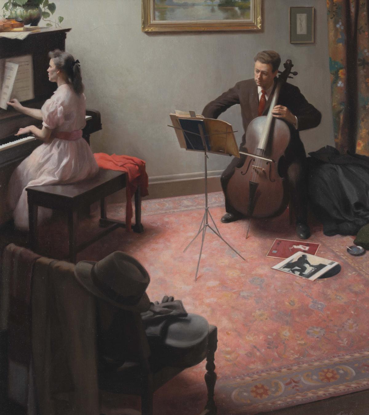 "The Concert," 1961, by Richard F. Lack. Oil on canvas; 21 1/2 inches by 19 1/2 inches. Collection of Maryhill Museum of Art, Washington. (Maryhill Museum of Art)