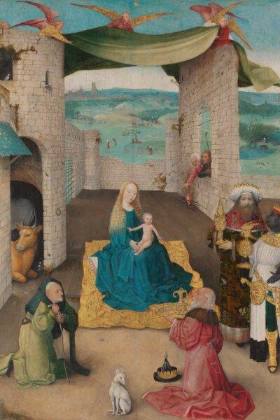 "The Adoration of the Magi" by Hieronymus Bosch. The painting inspired Menotti to compose "Amahl and the Night Visitors" for a Christmas broadcast. (Public Domain)