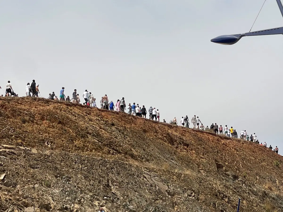 Migrants cross on foot into the North African enclave of Ceuta from Morocco by attempting to swim, according to Spain's Guardia Civil, near the border with Ceuta, in Fnideq, Morocco, on July 30, 2026. (Reuters)