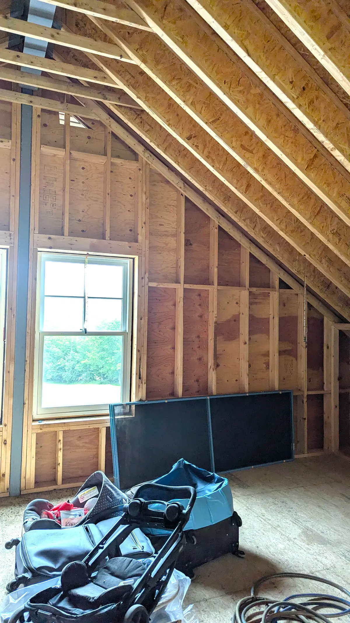 This massive garage attic is going to be finished into a studio apartment. The contractor needs to know all of the products you intend to use to ensure his bid is correct. (Tim Carter/Tribune Content Agency)