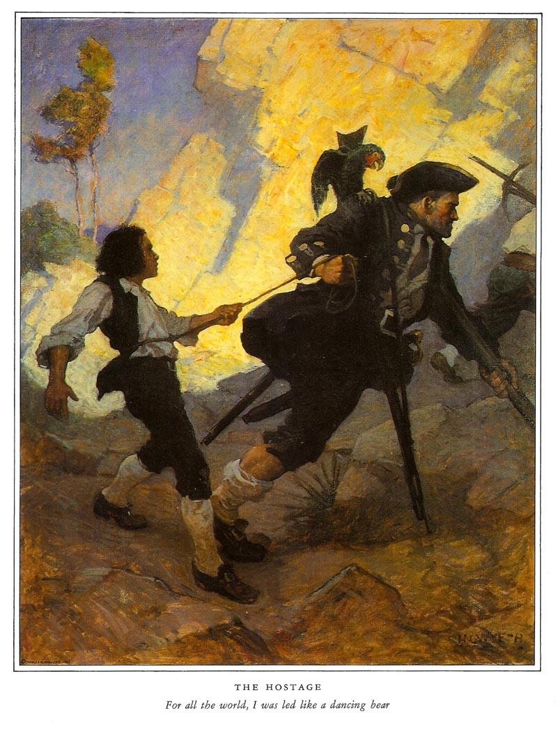 The 1984 N.C. Wyeth calendar featuring illustrations from Robert Louis Stevenson's "Treasure Island." (Public Domain)