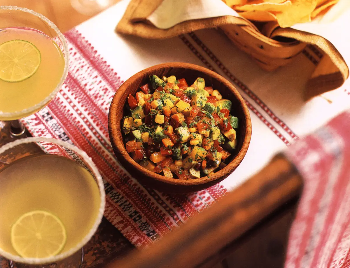 Vegetable Avocado Salsa and Margaritas, a Splendid Summer Combination