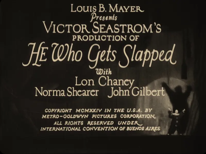 Film credit for “He Who Got Slapped.” (Metro-Goldwyn Pictures Corporation)