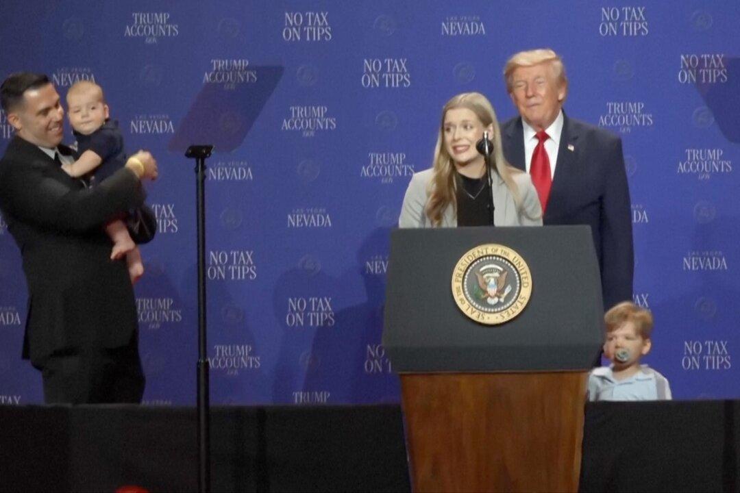 Trump Jogs Across Stage to Stop Toddler From Running Off Edge