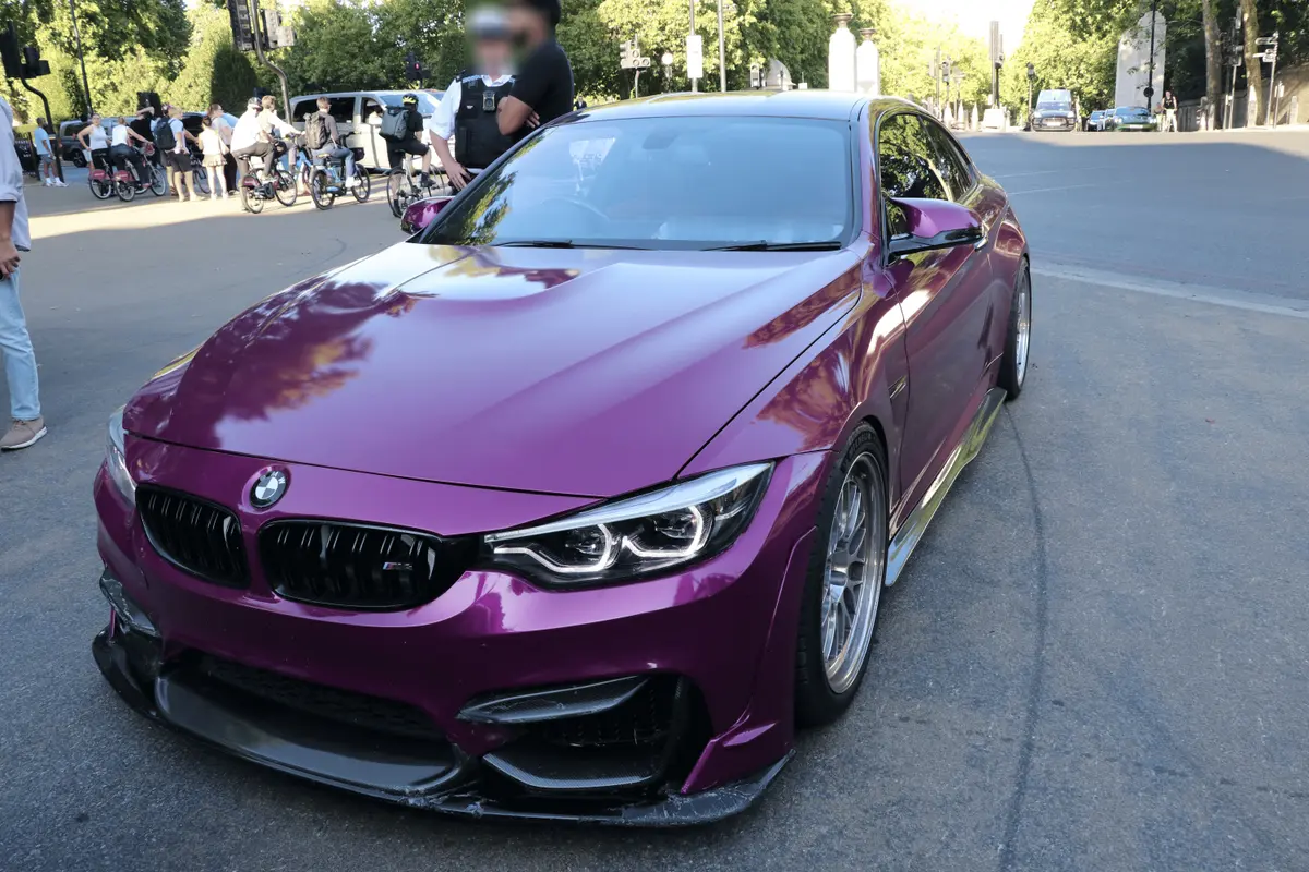A BMW M3 seized by the Metropolitan Police in London between Aug. 7 and Aug. 9. (Courtesy of the Metropolitan Police)
