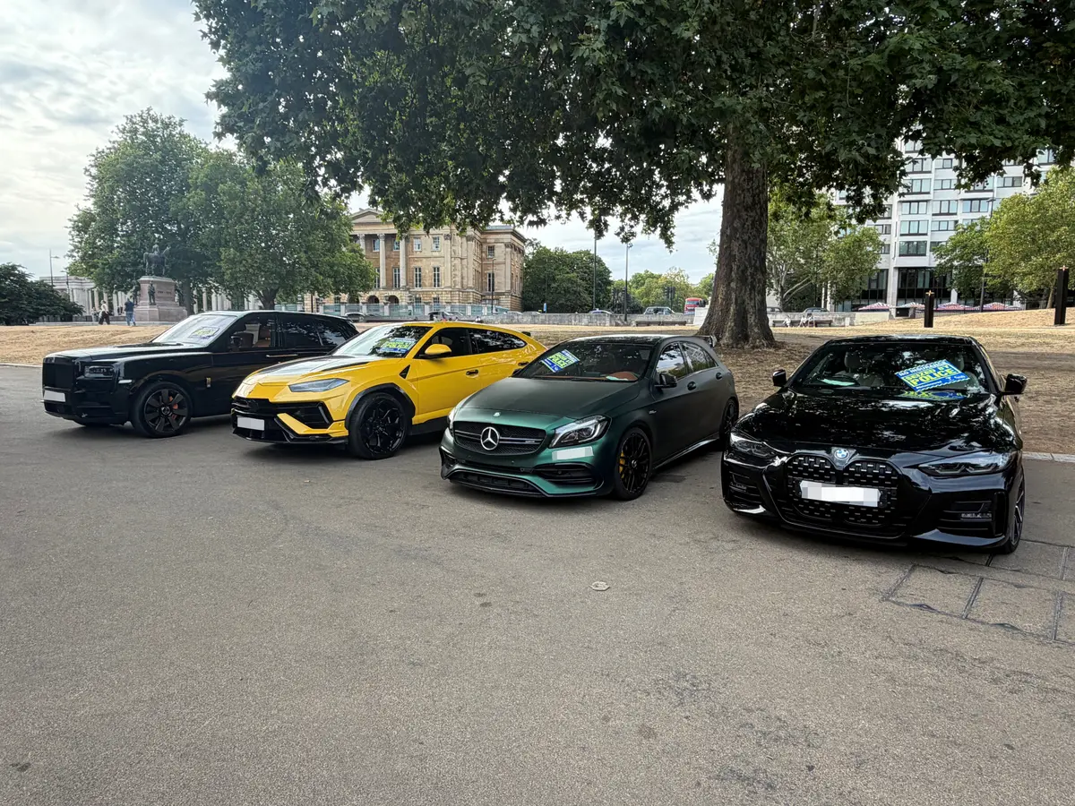 Vehicles seized by the Metropolitan Police in London between Aug. 7 and Aug. 9. (Courtesy of the Metropolitan Police)